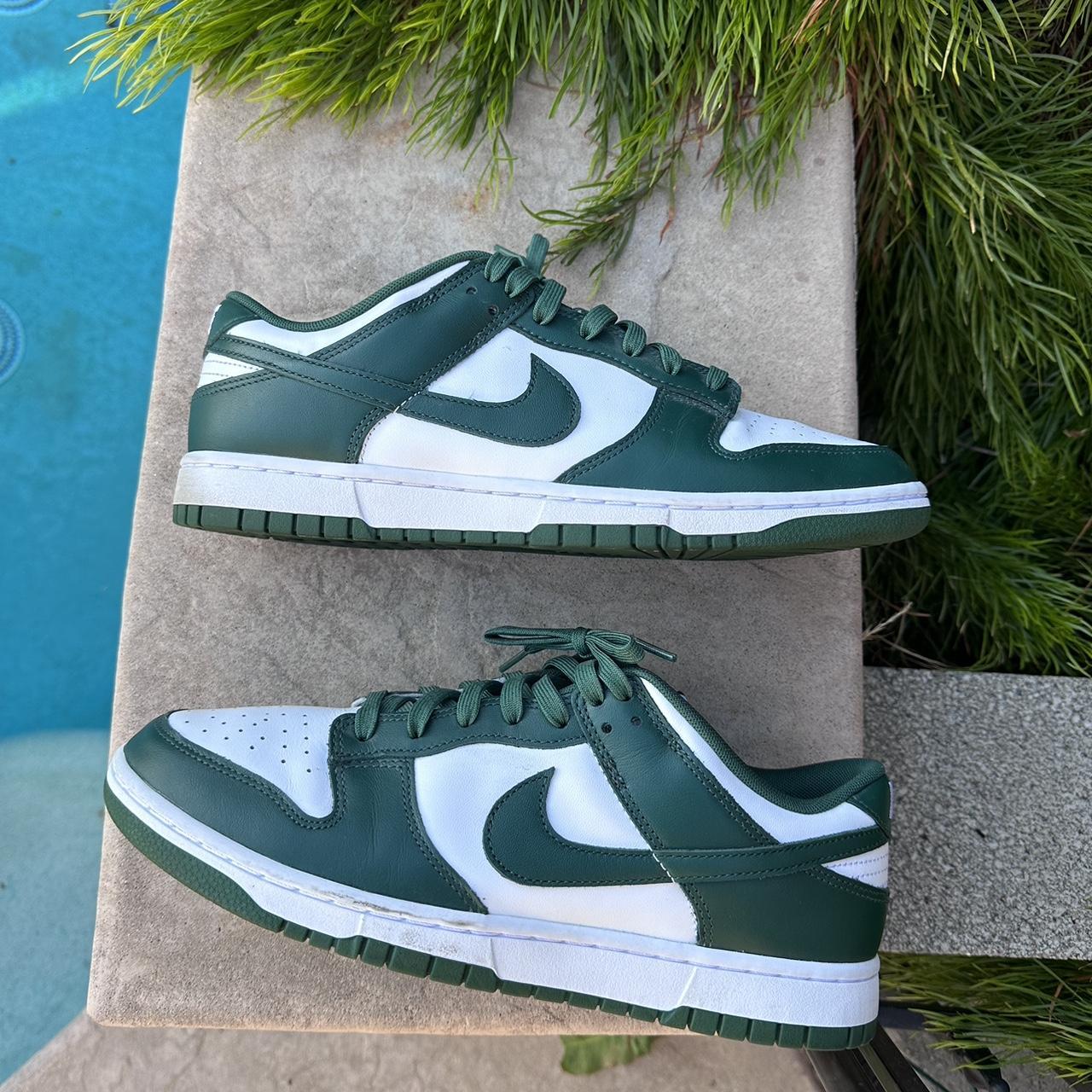 Nike Dunk Low Trainers White Team Green - Nike Dunk