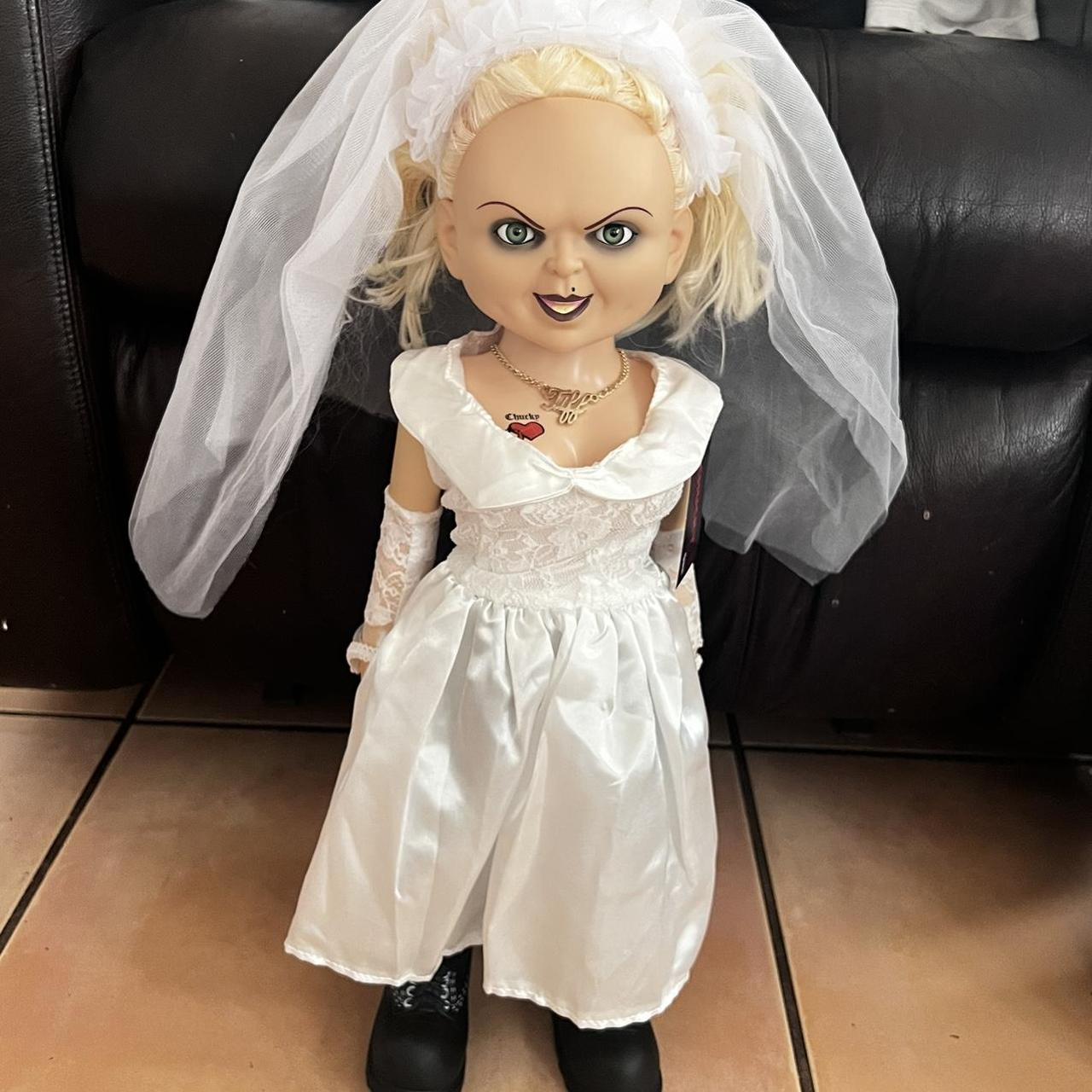 21” Bride of Chucky Tiffany Valentine doll with... - Depop