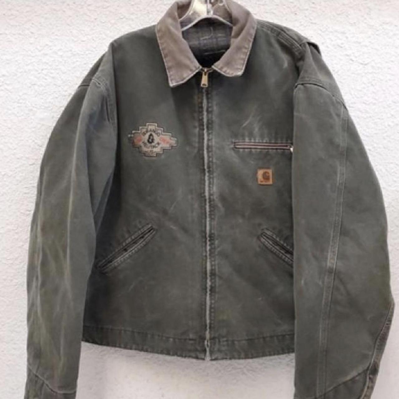 Vintage Carhartt Detroit Style Jacket Size Medium.... - Depop