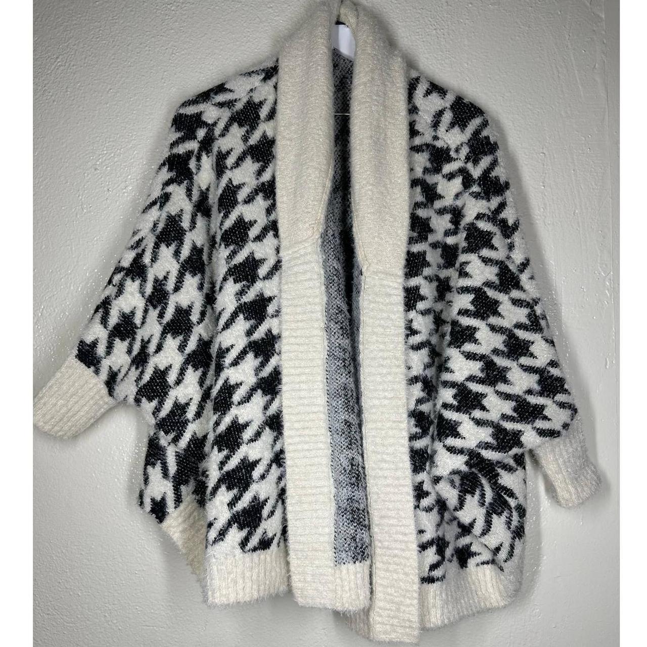 By Anthropologie Houndstooth Cardigan Sweater