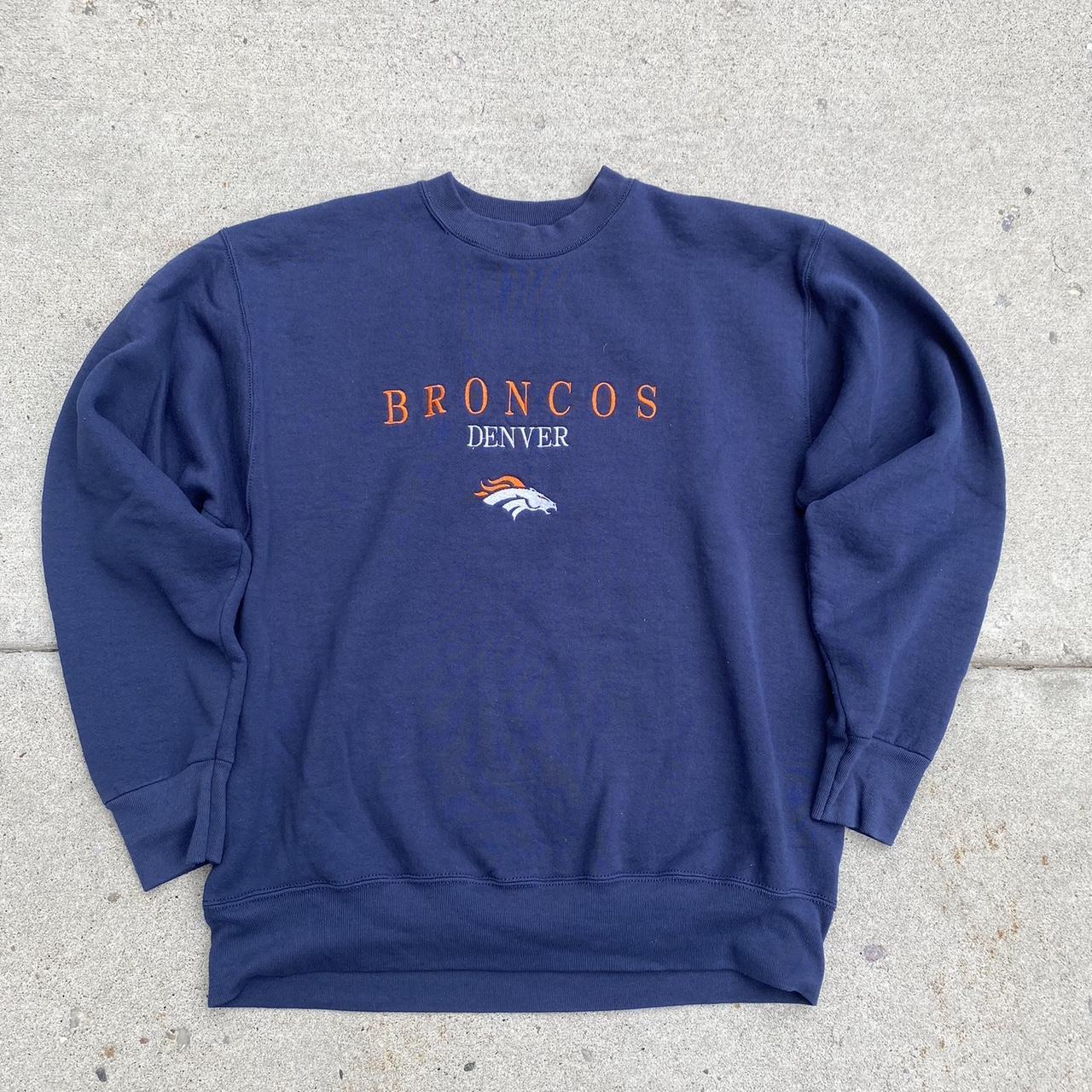 Vintage 90's baggy Denver Broncos sweatshirt In - Depop