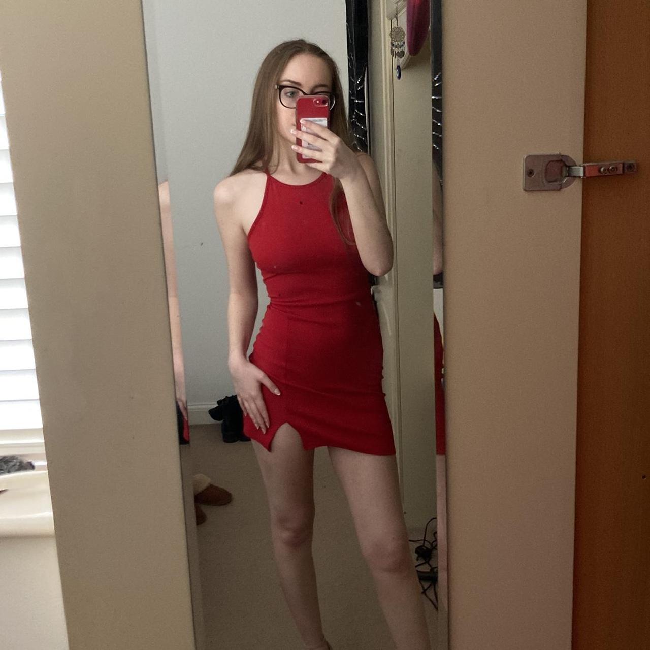 plt brown cut out dress