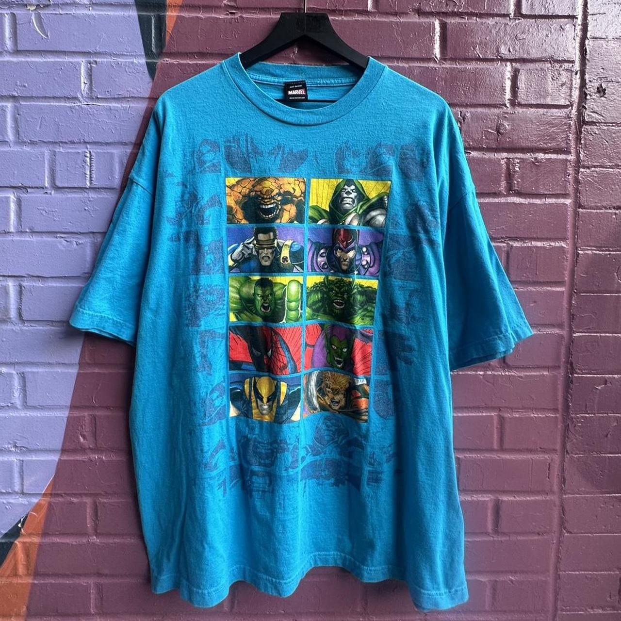 Marvel Men's T-shirt - Blue/Multi - XXL – Marvel … - image 1