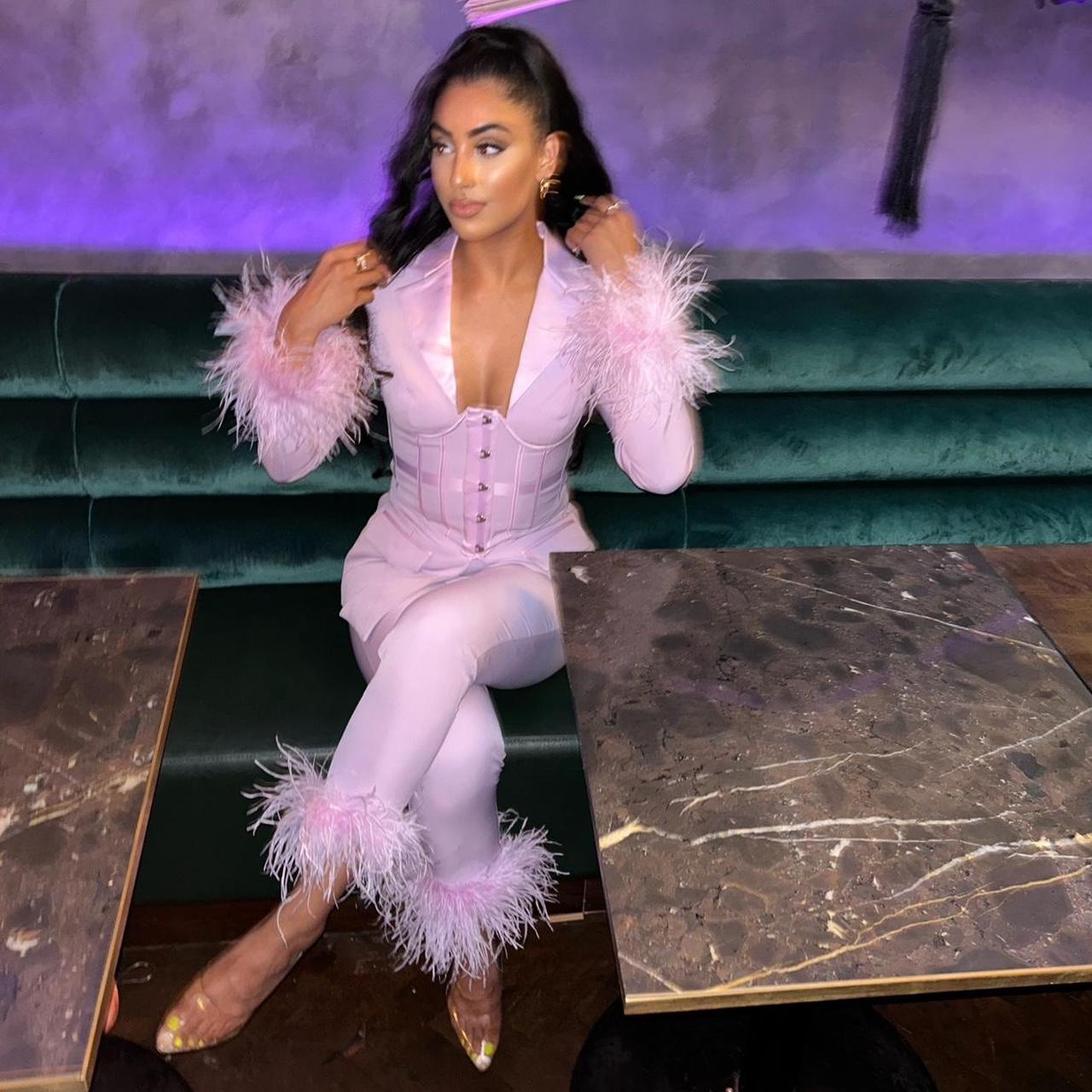 Lavish Alice Jumpsuit Lilac Oversized Blazer Missguided Sequin