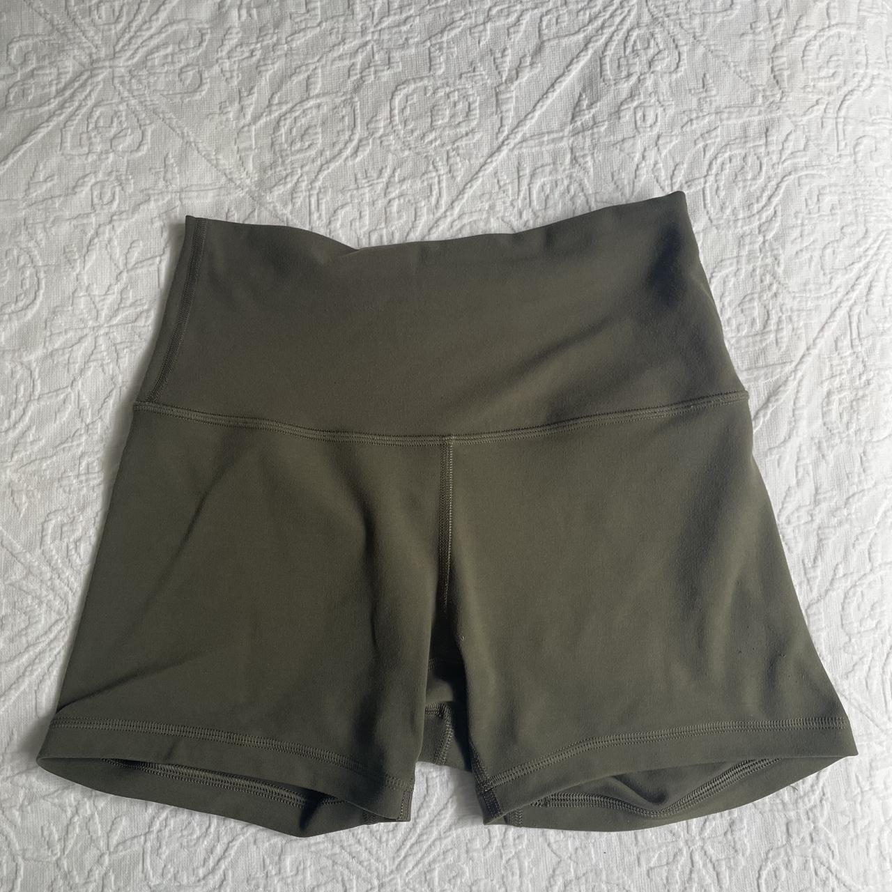 khaki biker shorts