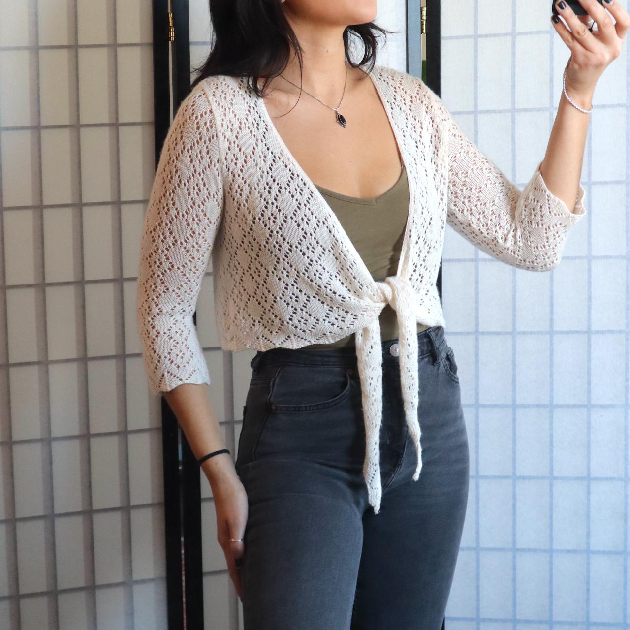 90s deals cropped cardigan