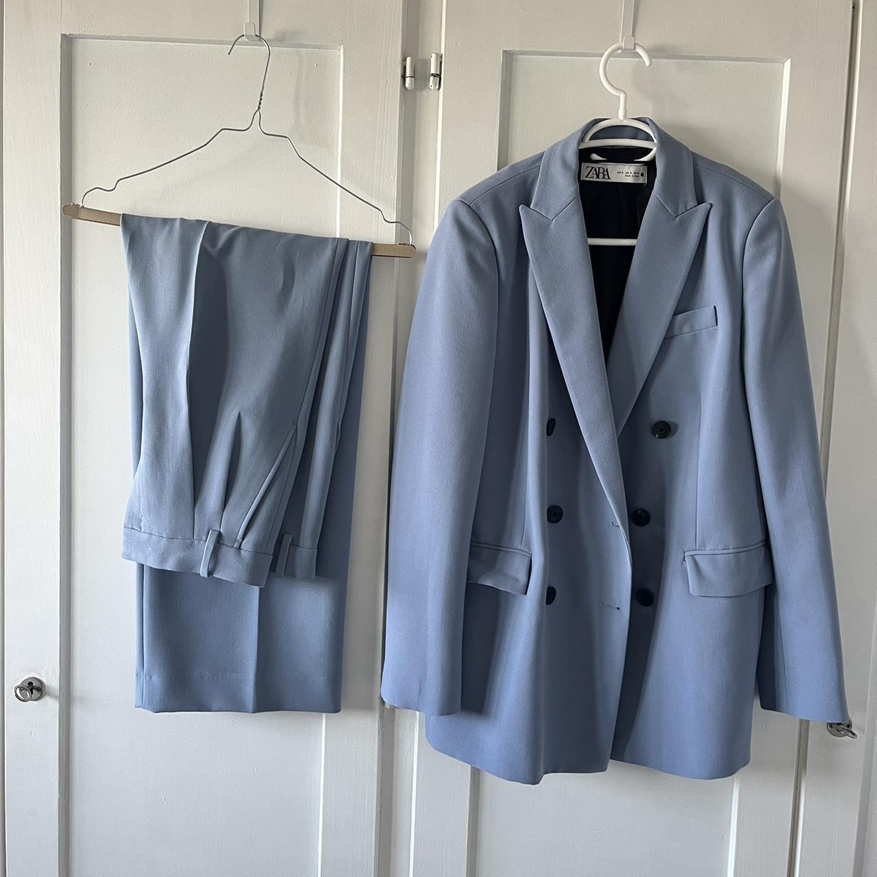 Suit baby blue Zara (worn twice) Depop