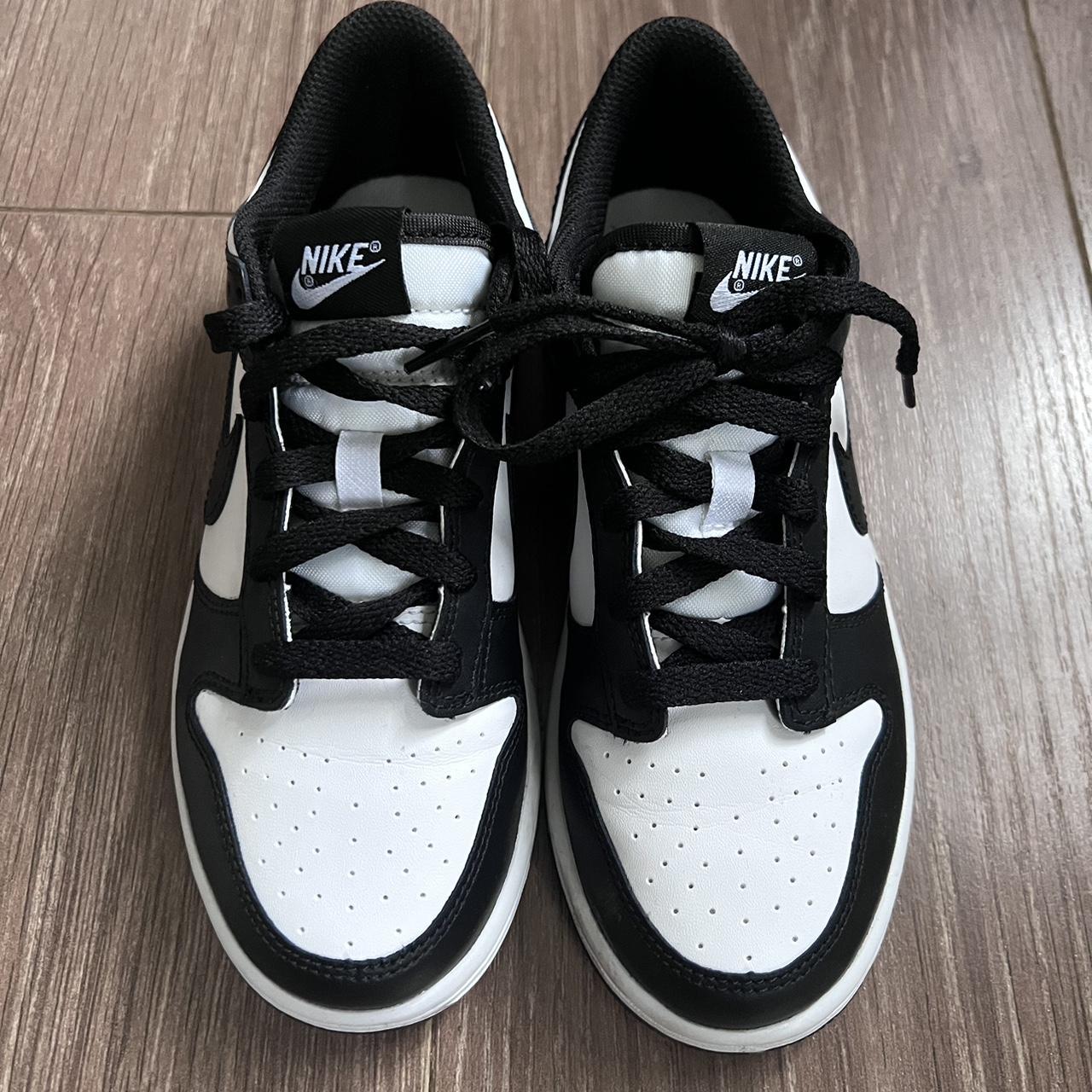Nike dunk trainers, black and white. Worn only a... Depop