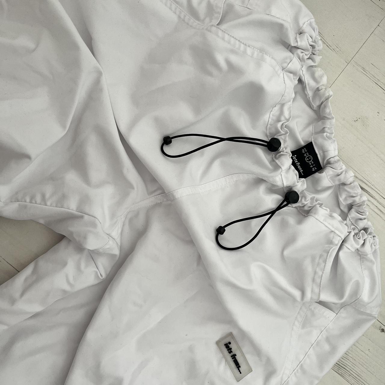 iets frans white trousers (parachute) Size small... - Depop