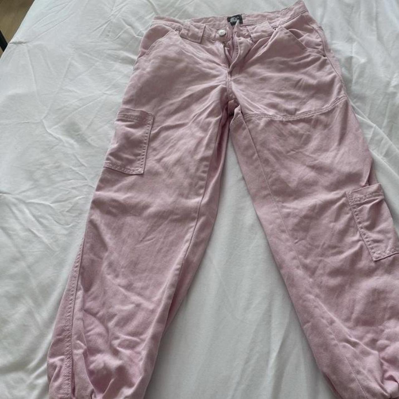 BDG Women's Pink Trousers | Depop