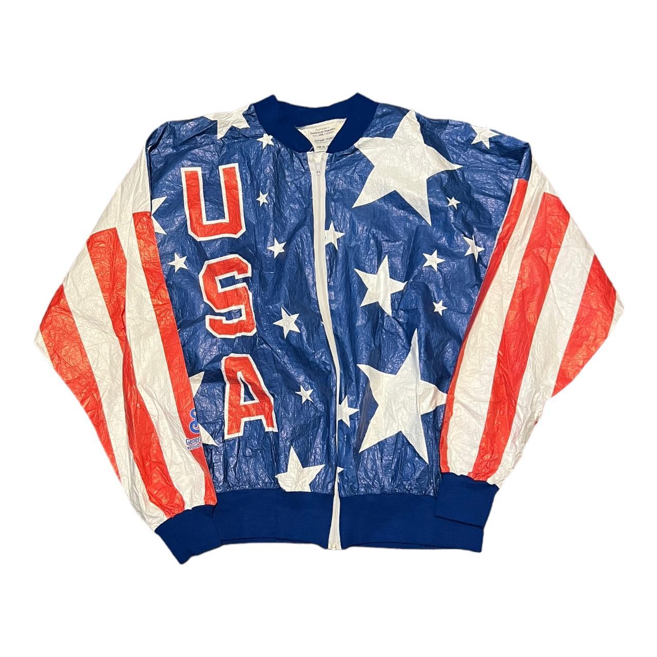 USA Vintage Olympic Paper Windbreaker Jacket... - Depop