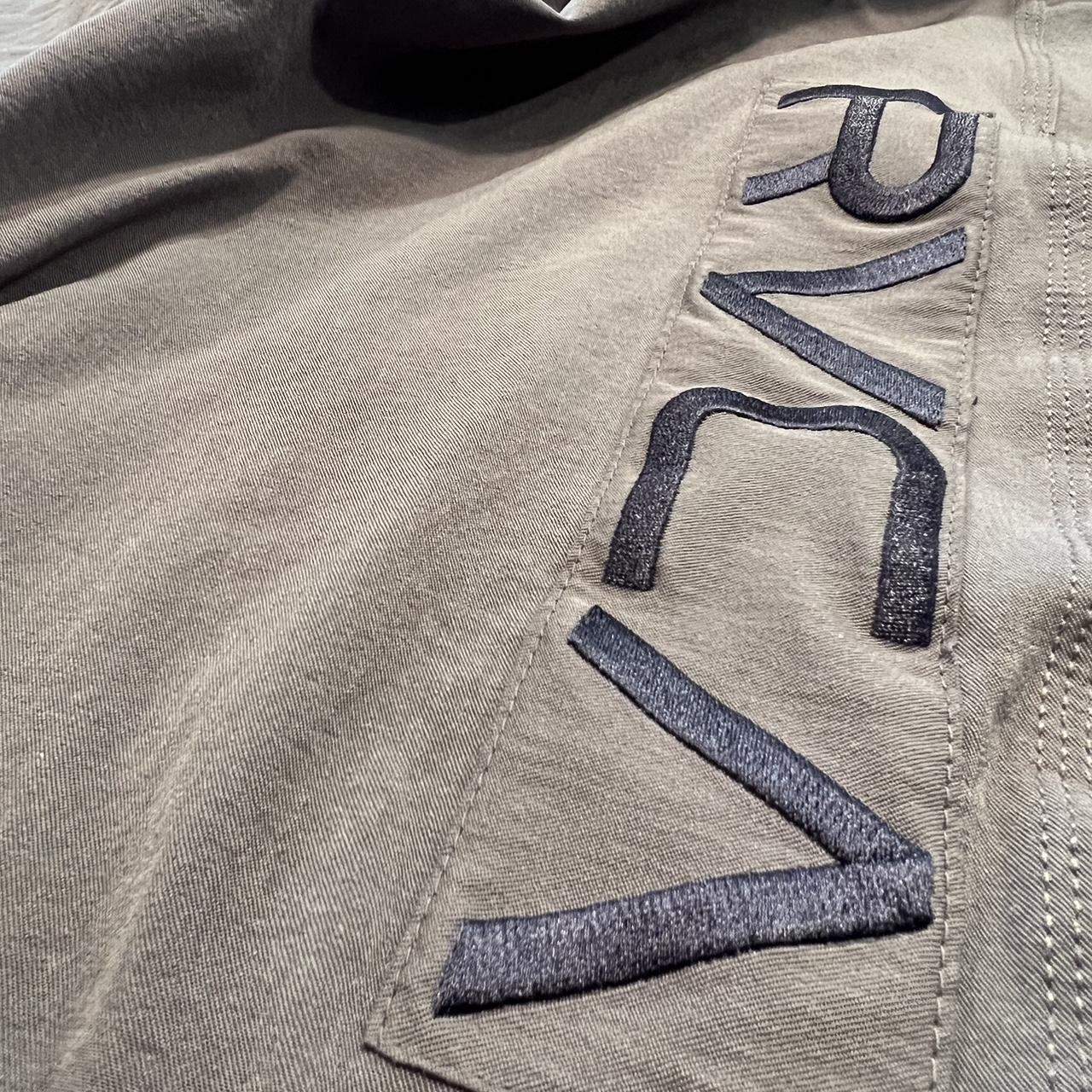 RVCA Men's Grey and White Shorts | Depop