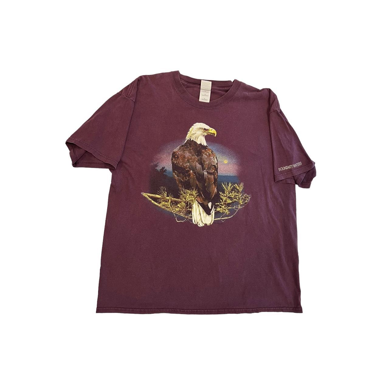 Vintage Unlimited Art Maroon eagle shirt Sz XL 🚫... - Depop