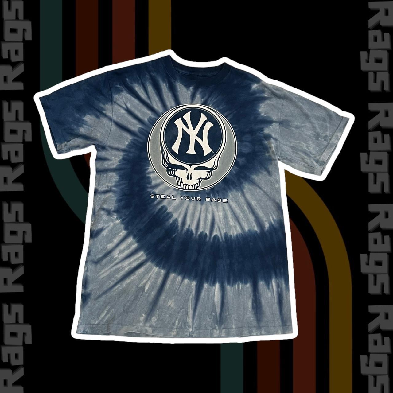 2014 New York Yankees liquid blue baseball AOP Size - Depop