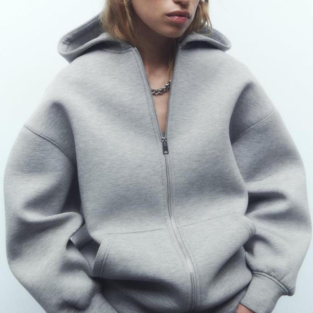 Girl Heather Grey Ruffle Zip Sweater by Janie and Jack