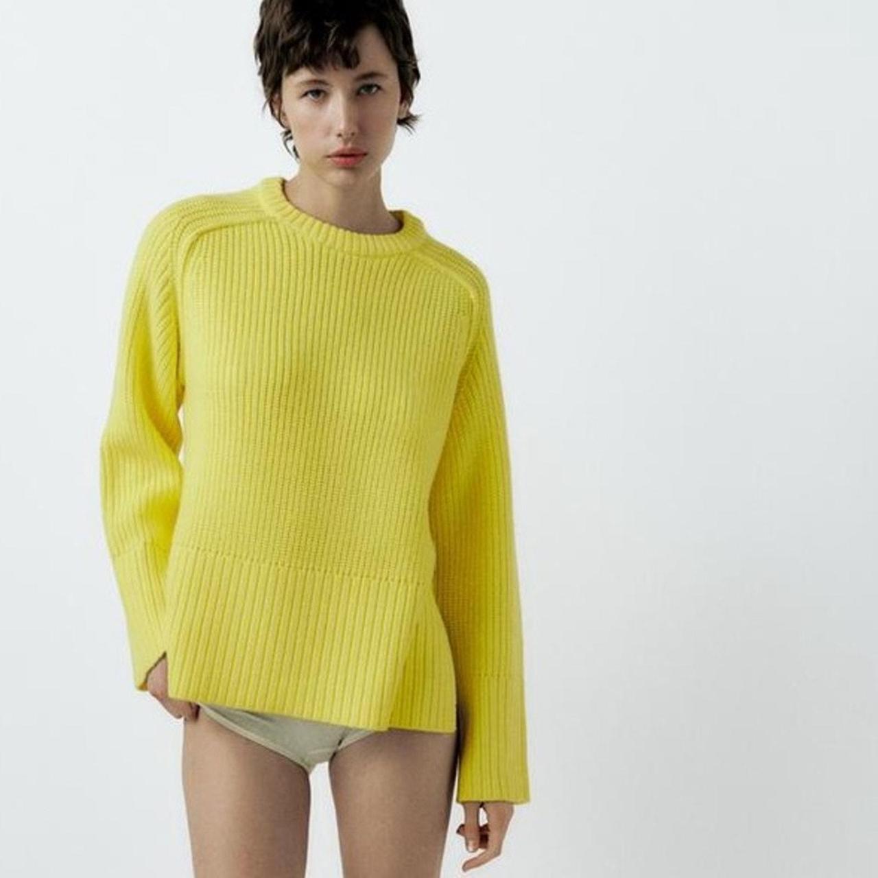 Yellow long sleeve sweater sale