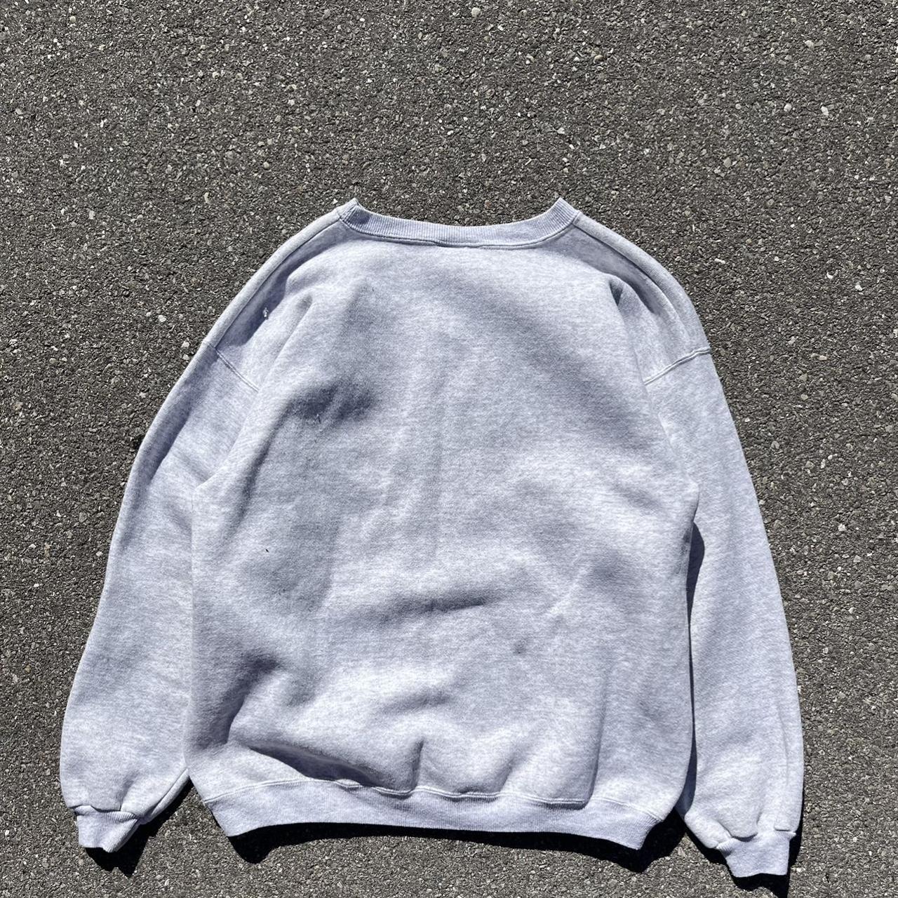 American Vintage Men's Grey and Black Sweatshirt | Depop