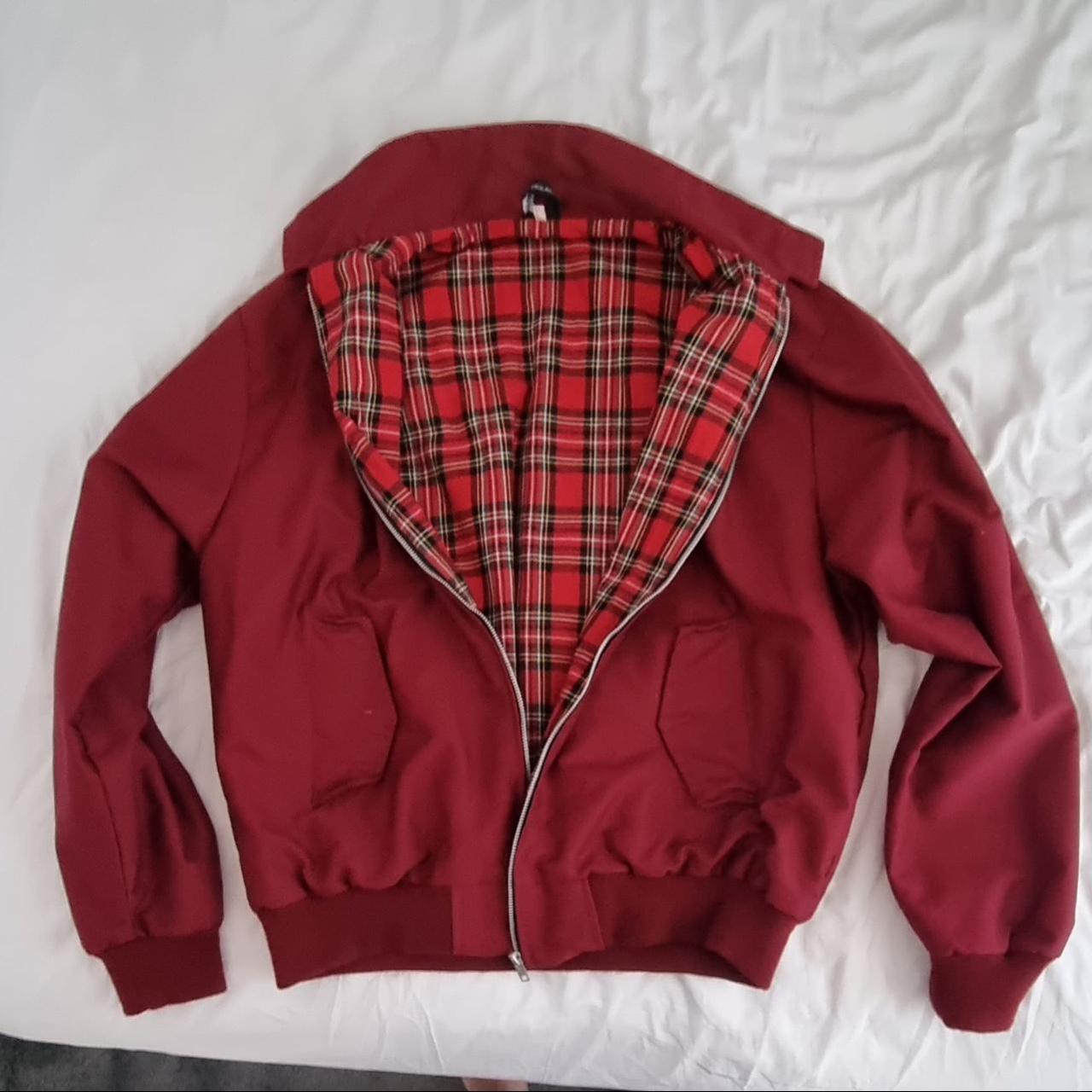 Burgundy men’s XL harrington jacket. Really good... - Depop