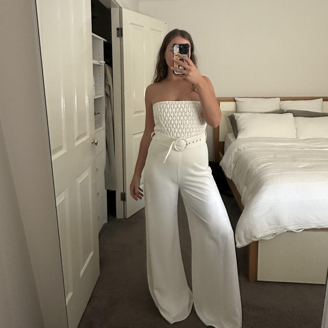 Misha collection white jumpsuit on sale