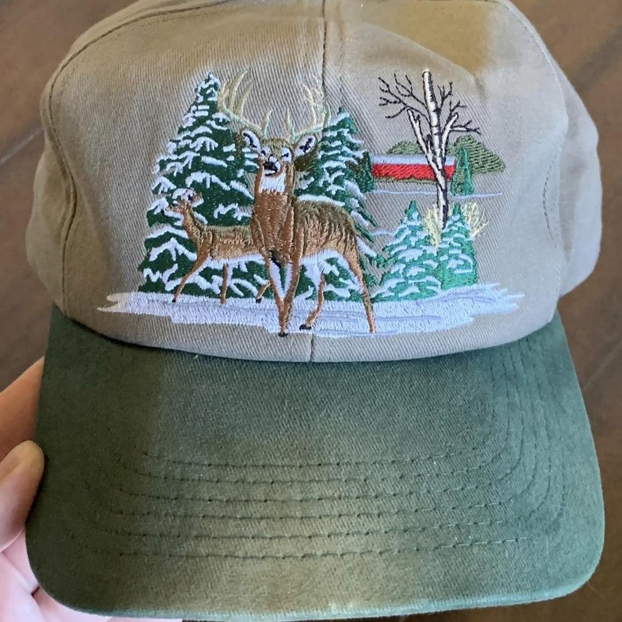 John Deere Men's Green and Cream Hat | Depop