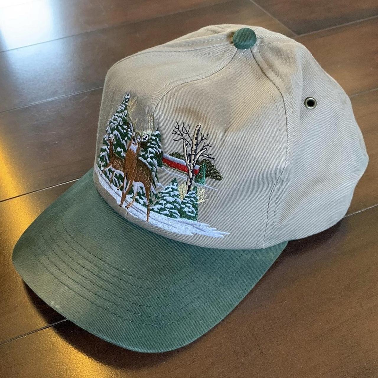 John Deere Men's Green and Cream Hat | Depop