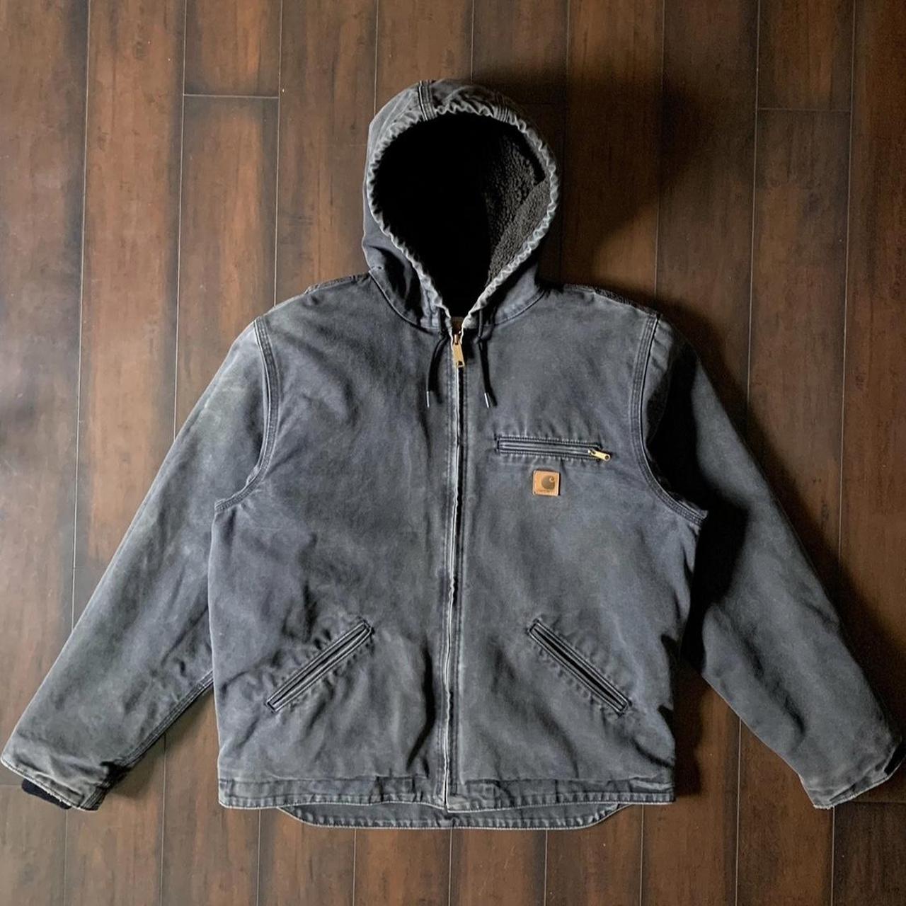 Carhartt Men S Grey Jacket Depop   P0 