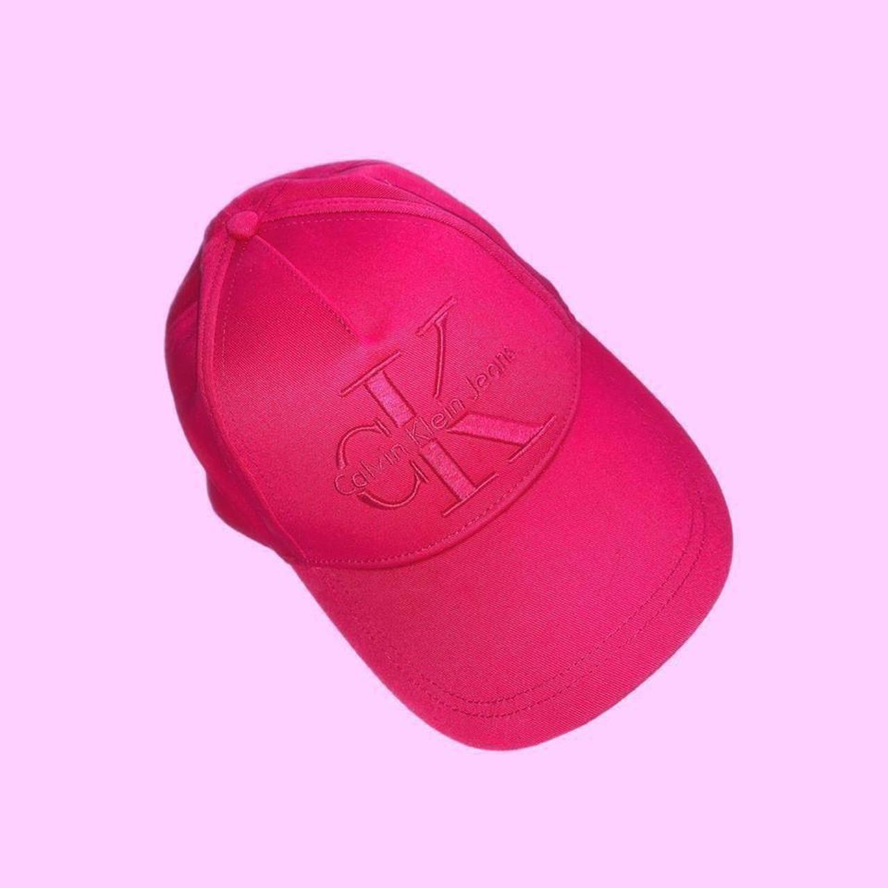 2000s CALVIN KLEIN Magenta Snap Back Hat hard to. Depop