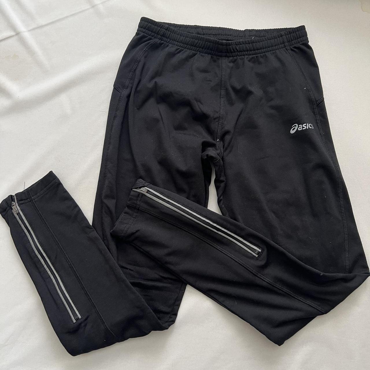 asics fleece lined activewear pants - Depop