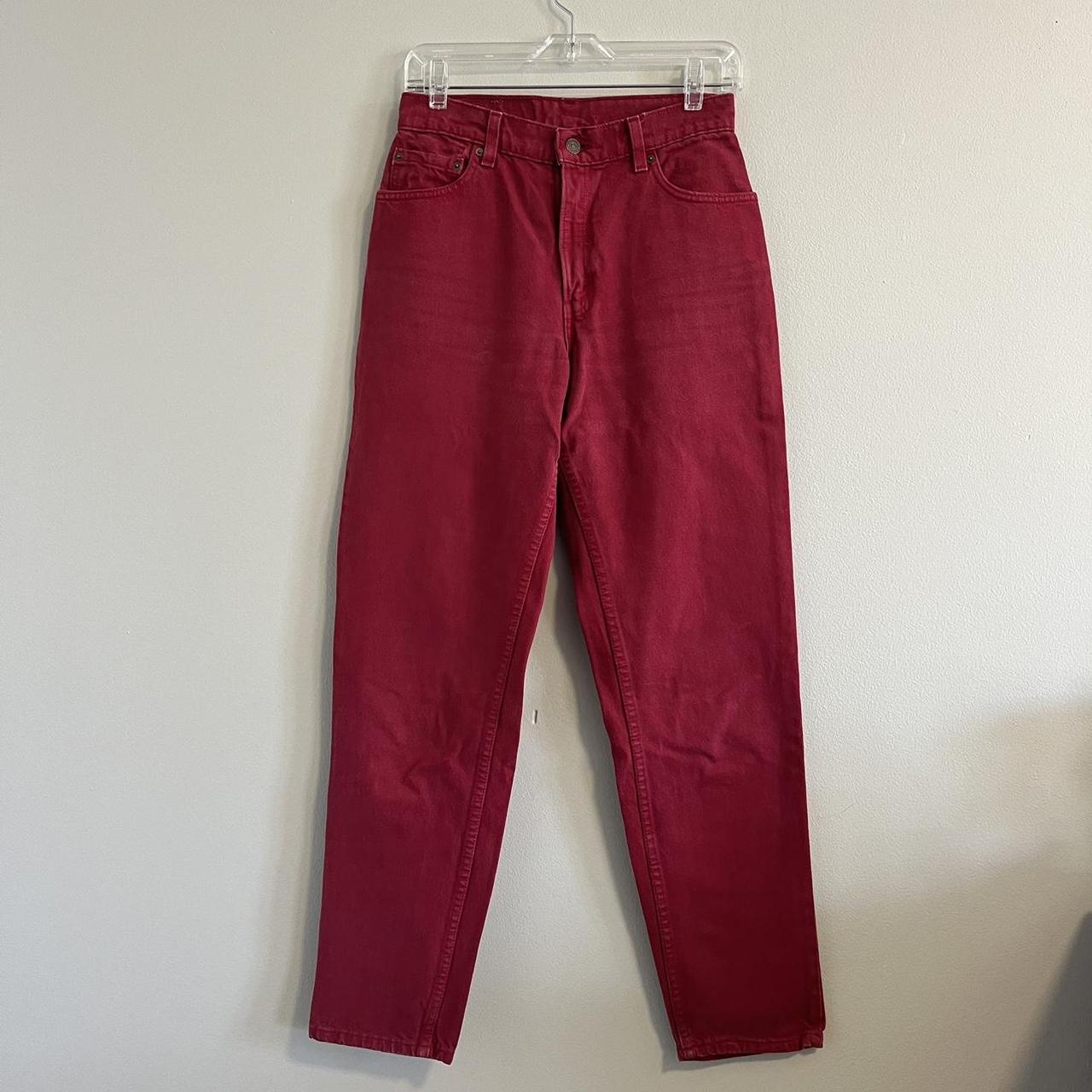 Red Levi’s 550 jeans. In great condition.... - Depop