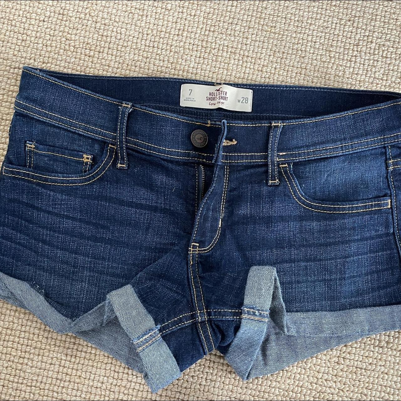 low rise jean shorts hollister