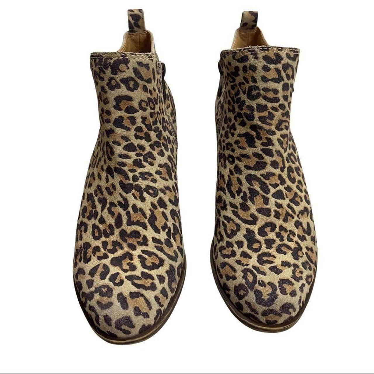 Lucky Brand Basel Side Zip Ankle Boots Leopard Print Depop
