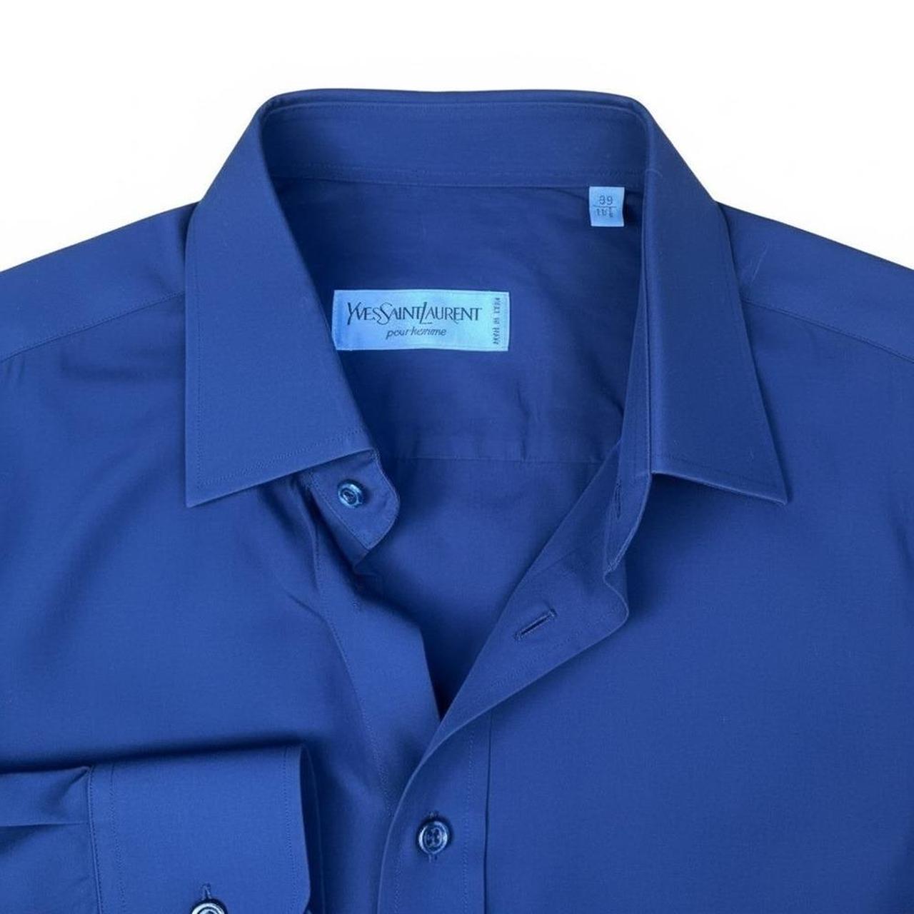 Yves Saint Laurent Men's Shirt - Blue - M – Yves … - image 5