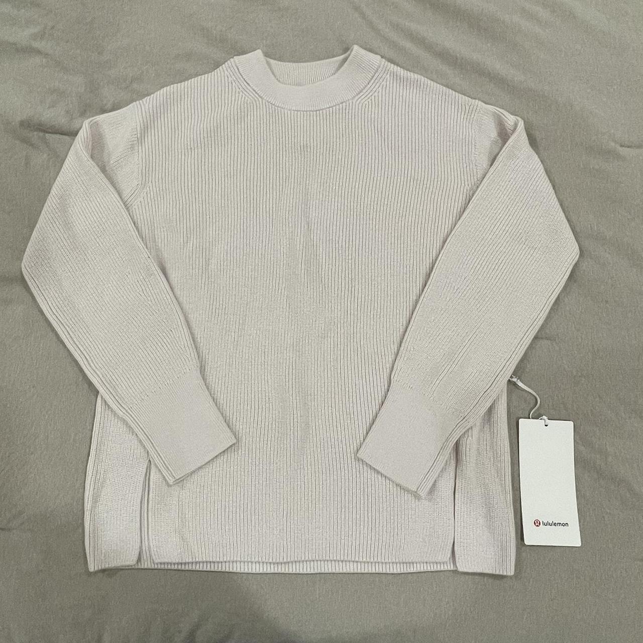 Lululemon Brushed Softstreme Ribbed Half Zip White - Depop