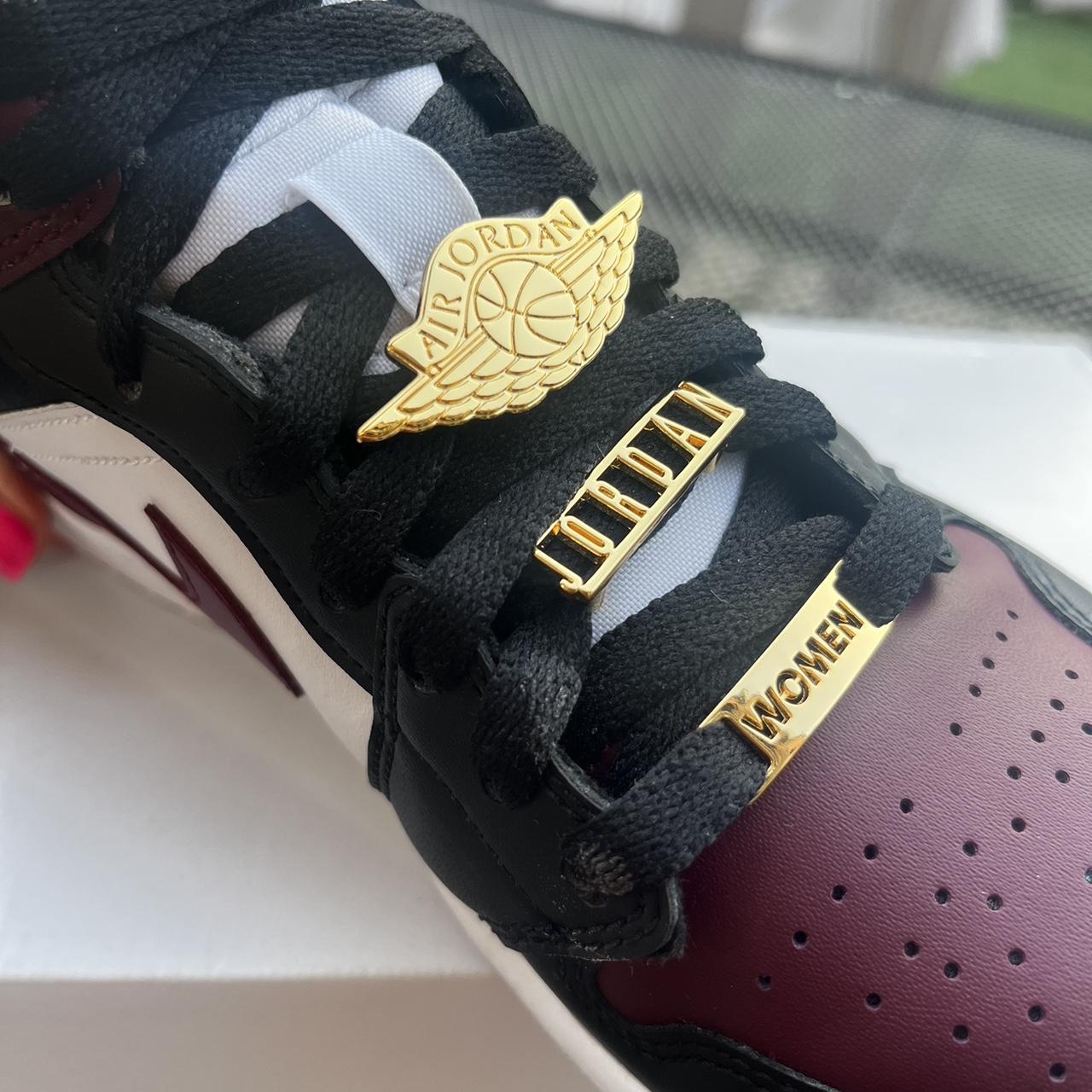 jordan 1 mid wine gold pendant