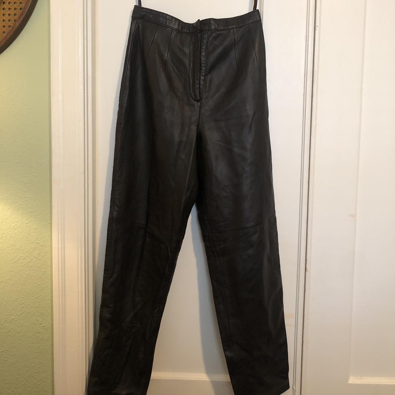 Valerie Stevens Black Leather Pants for Women