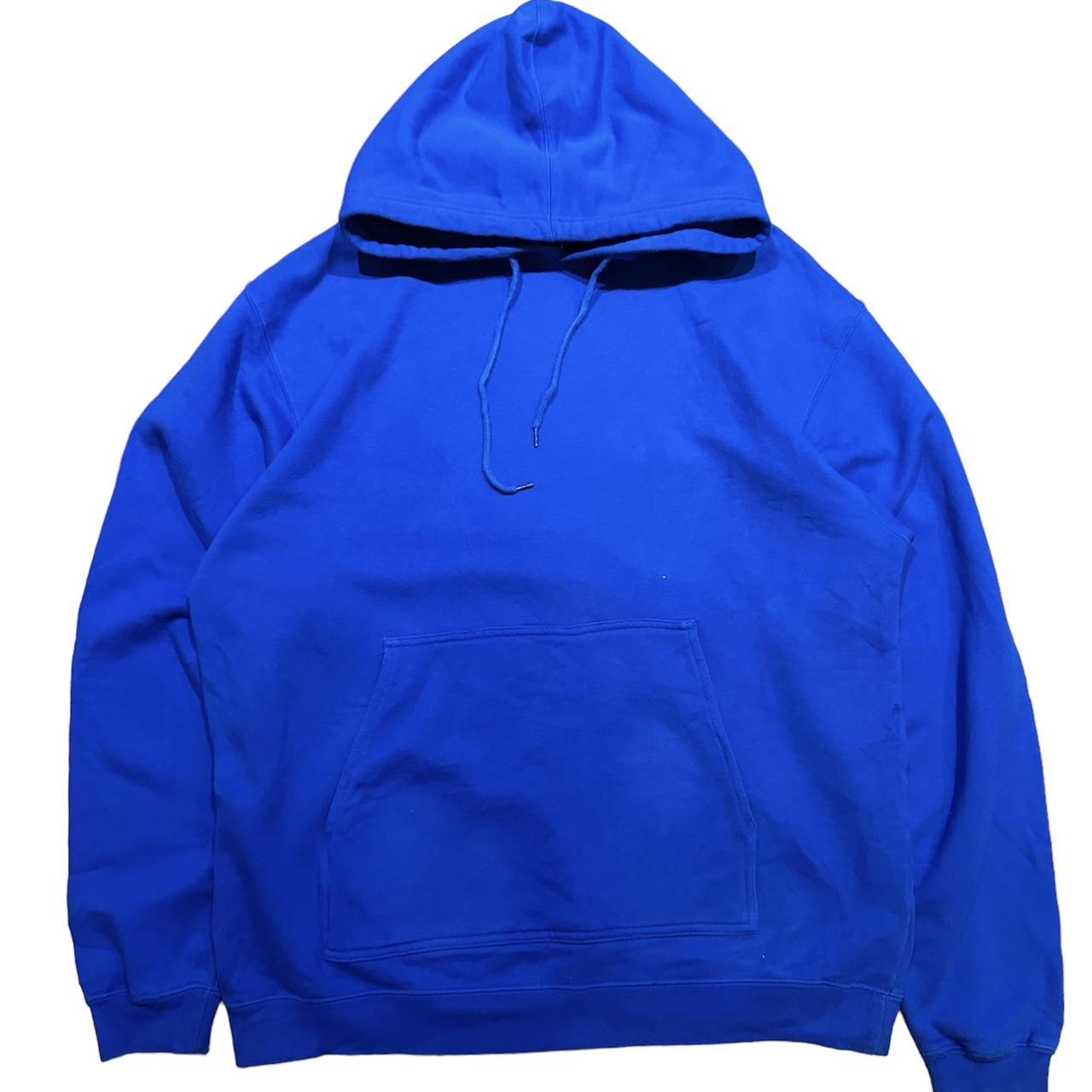 Blue Adidias drawstring hoodie Size medium... - Depop