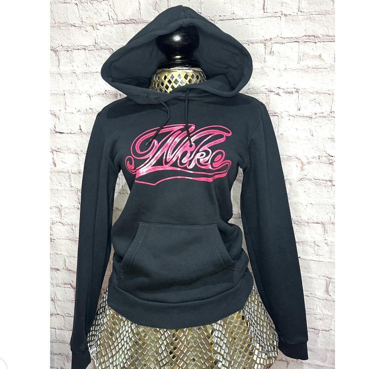 Nike black and pink hoodie on sale