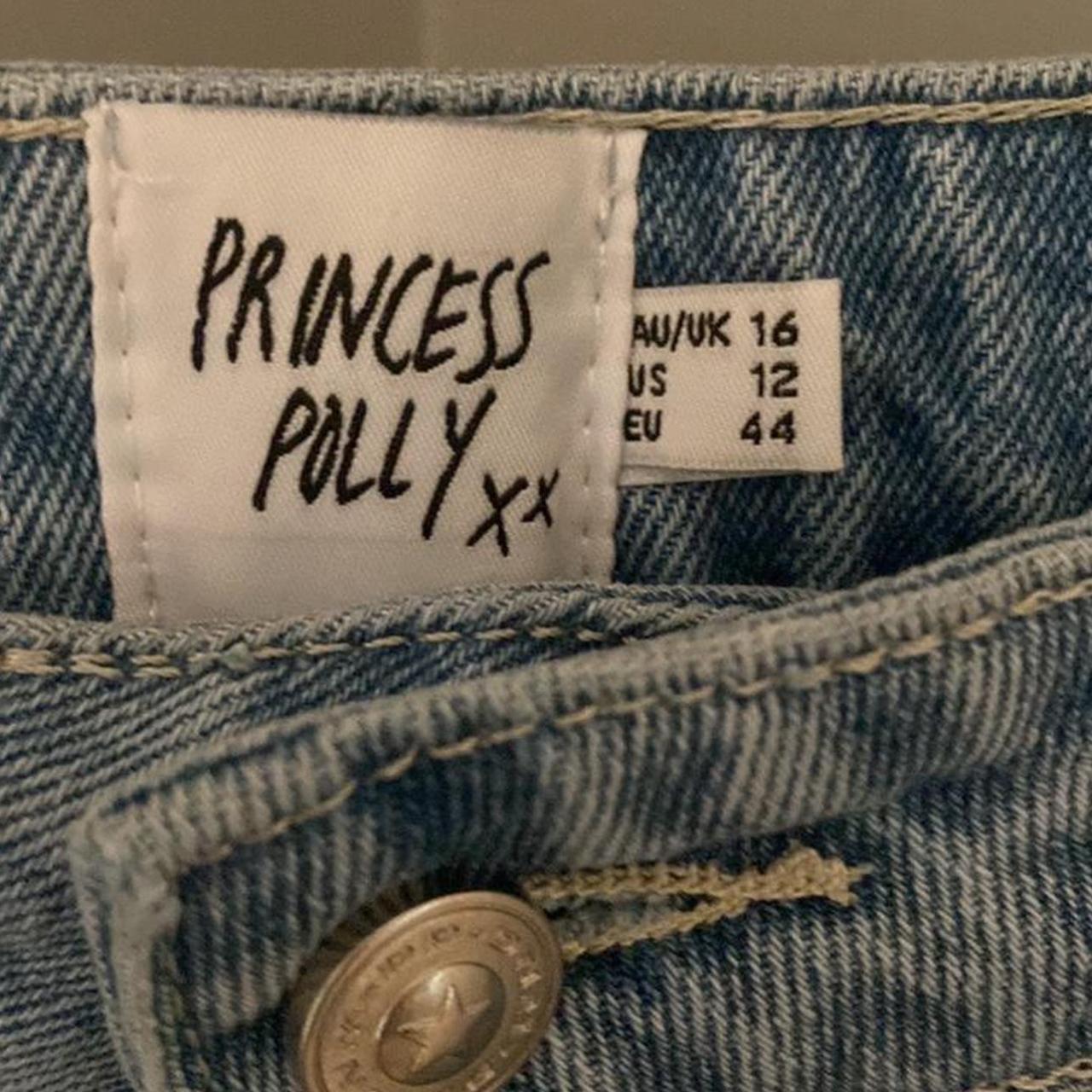 NWOT Princess Polly Cofield Mom Jean Patch Denim - Depop