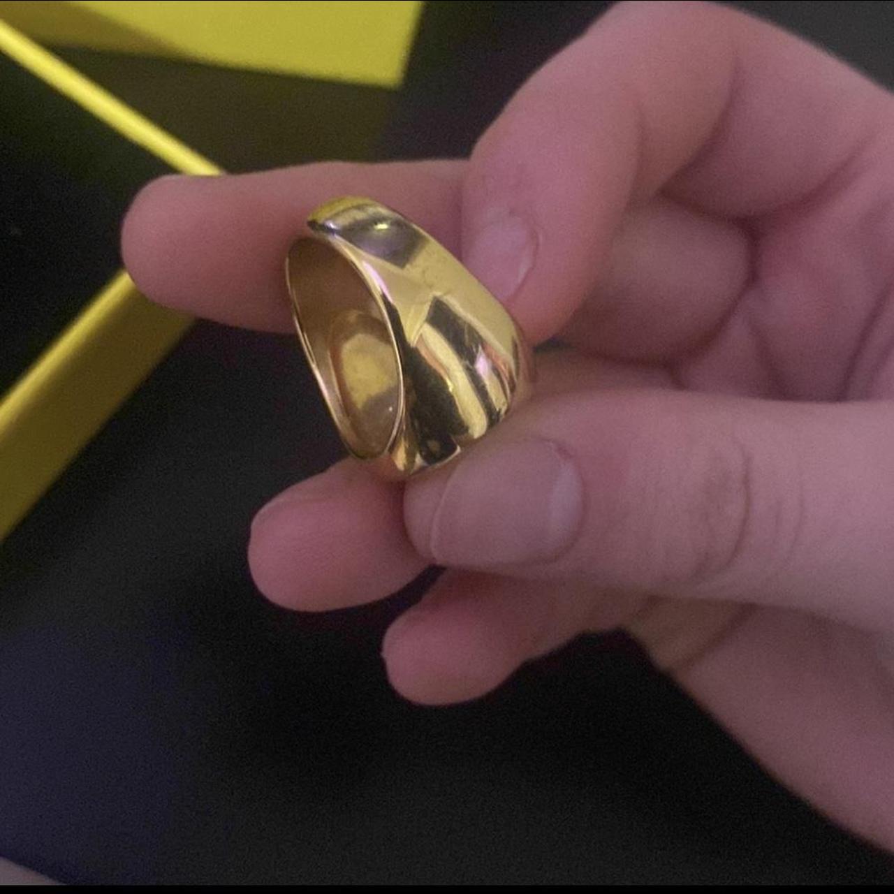 AUTHENTICATED OLDIE GOLF WANG GOLD RING SIZE 7 WITH...