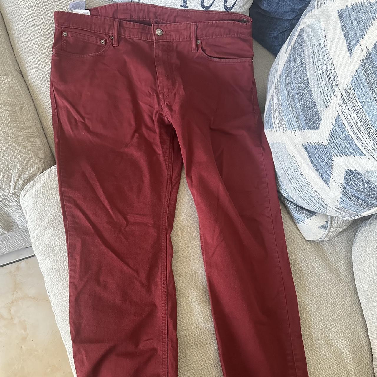 Red levi jeans! size 38x32!! will be washed before... - Depop