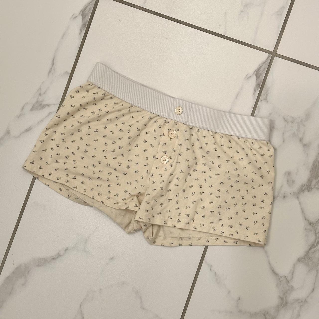 BOY SHORT FLORAL UNDERWEAR Never worn. Try on... Depop
