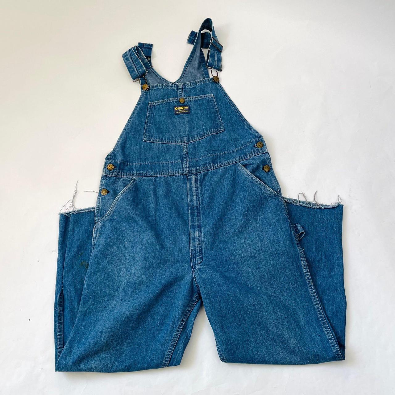 Vintage Osh Kosh 80s blue dungarees, overalls... - Depop