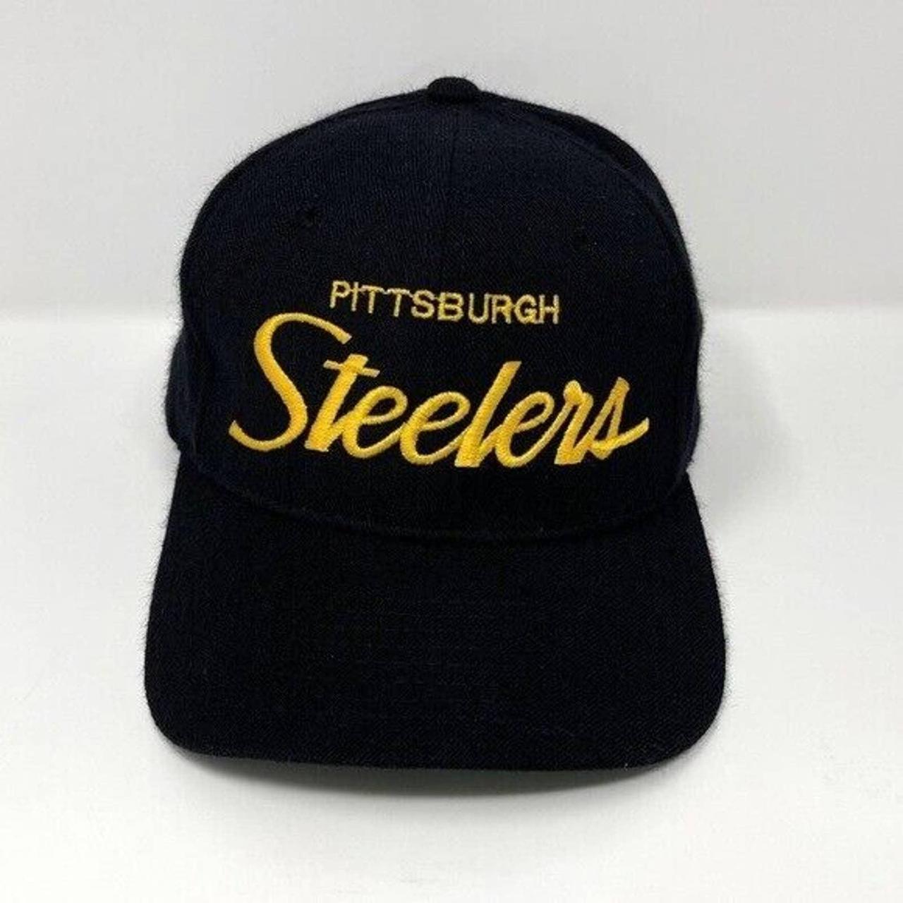 Pittsburgh Steelers Script Vintage Snapback Hat Cap Vintage 90s