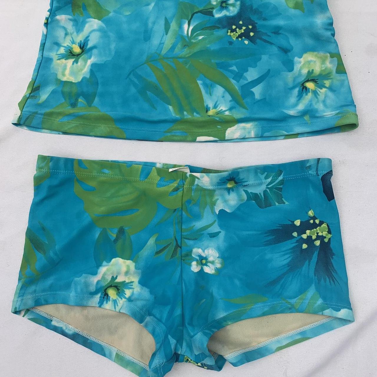 y2k coconut girl blue coquette tankini swimming... Depop