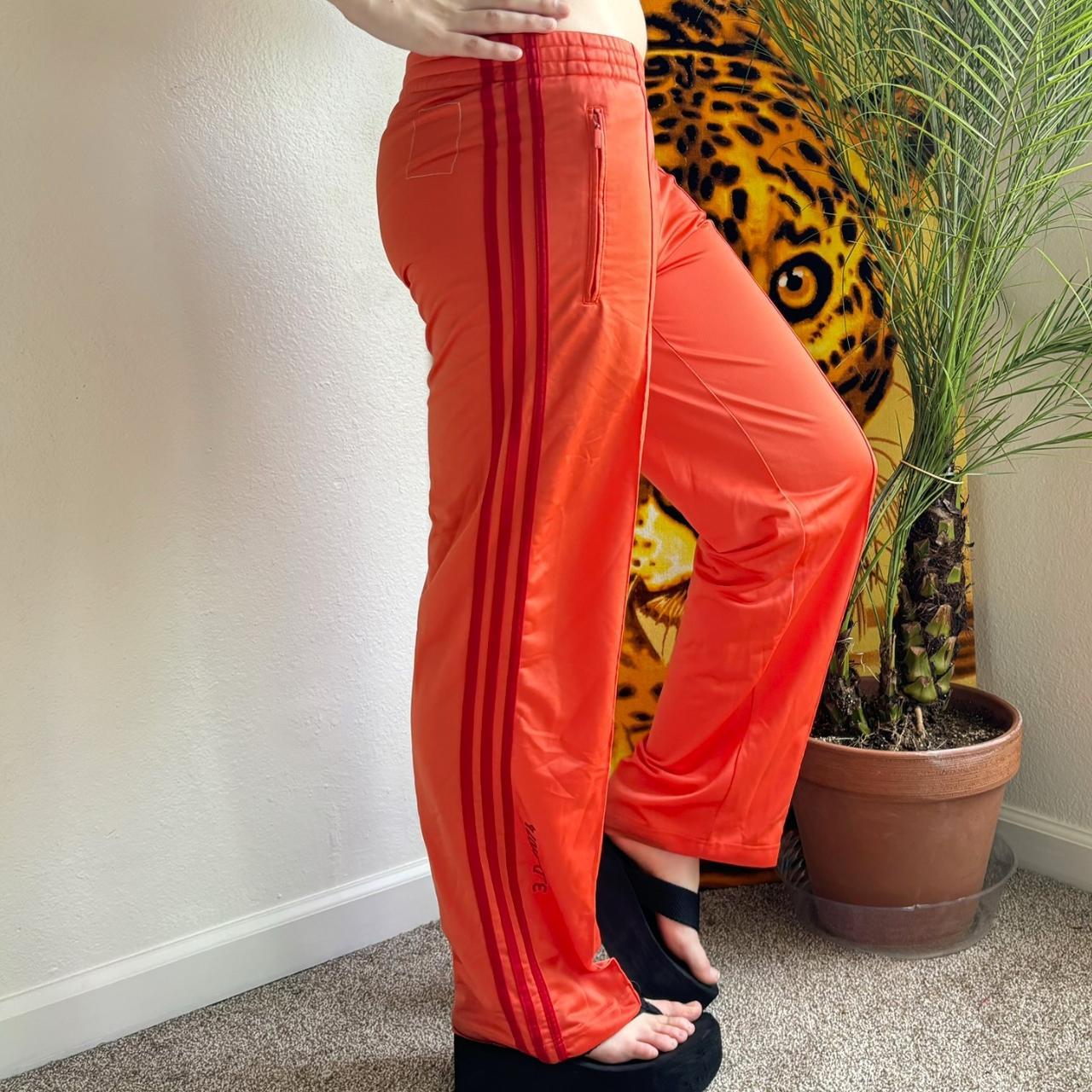 Orange adidas track pants womens on sale