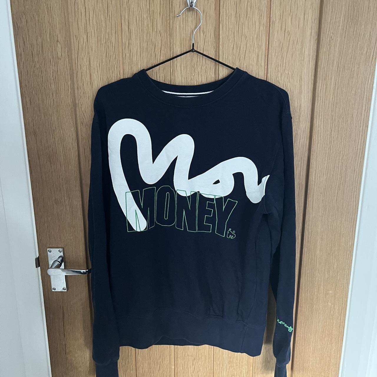 Blue money jumper. Depop