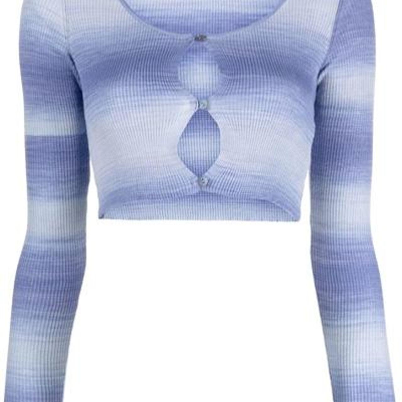 Paloma Wool Women's Blue and Purple Crop-top (3)