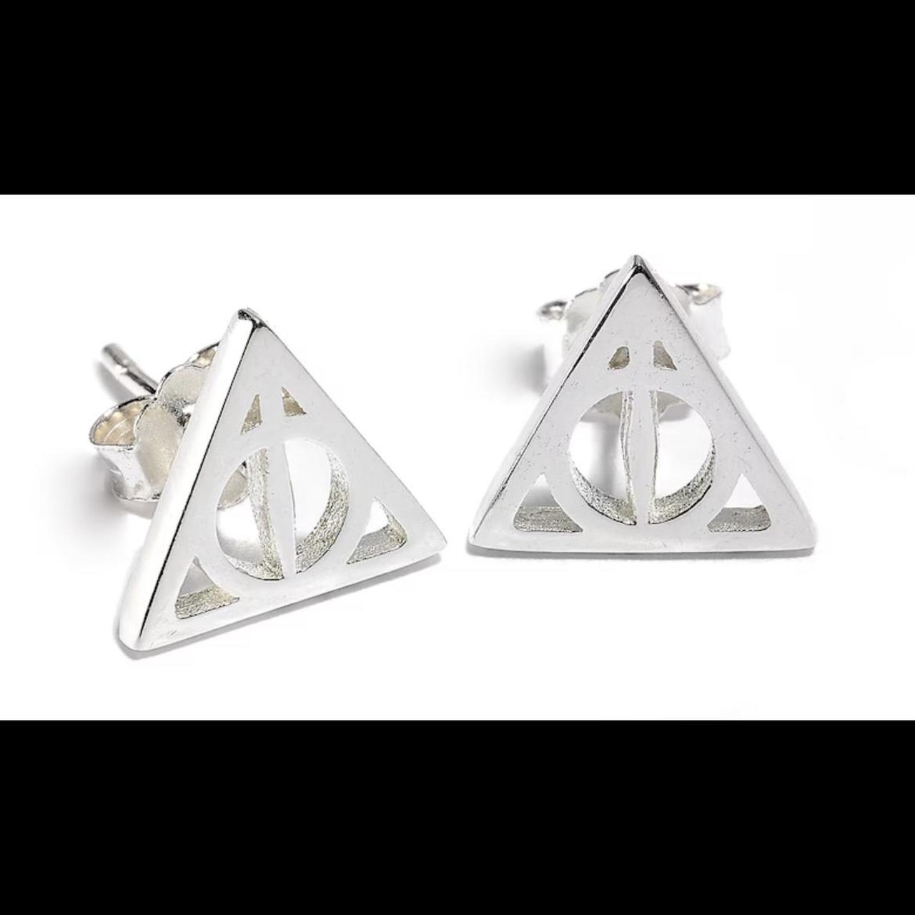 Deathly Hallows Harry Potter Silver Stud Earrings Harry Potter