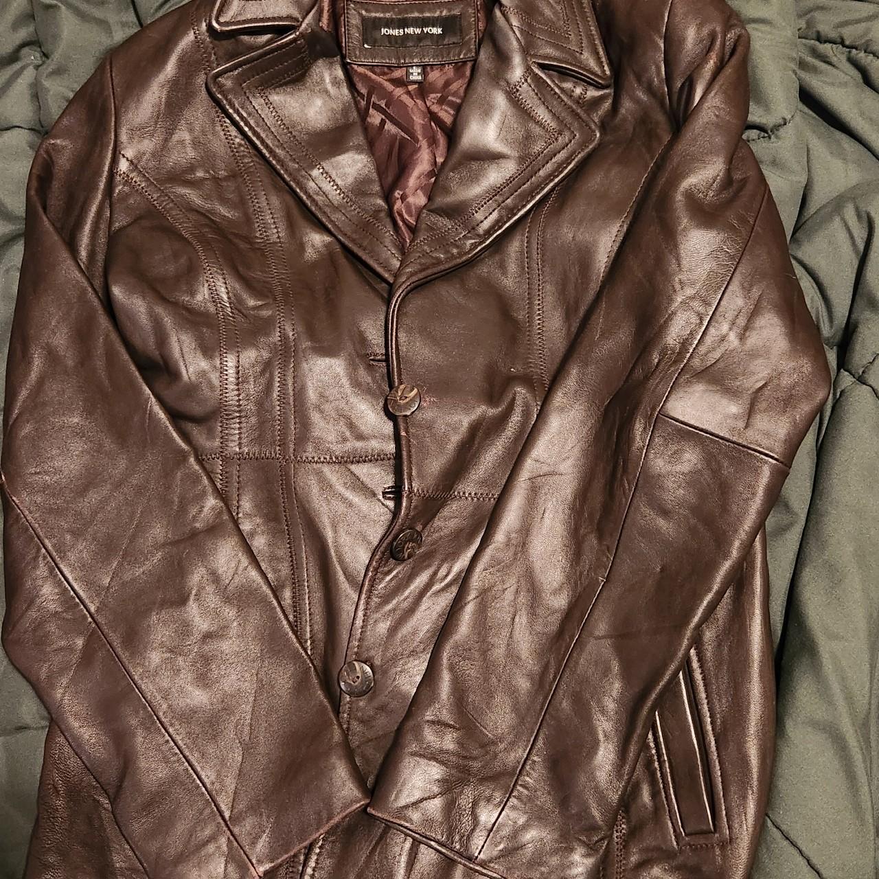 Jones new york hot sale men's leather jacket