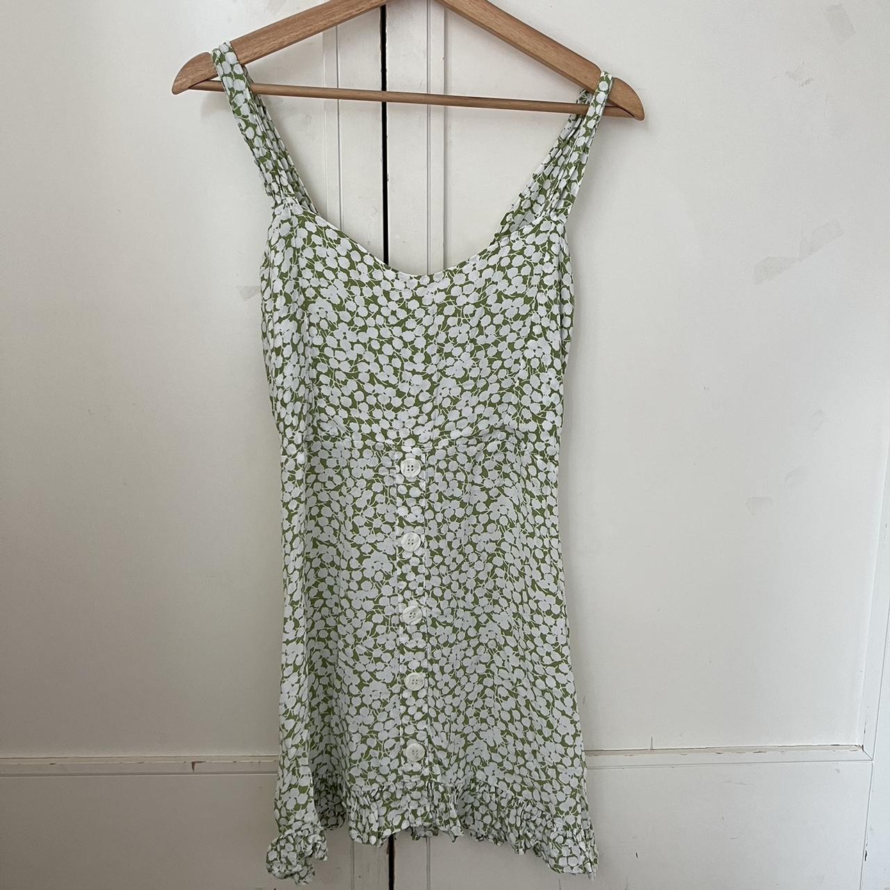 Faithfull The Brand Women's White and Green Dress
